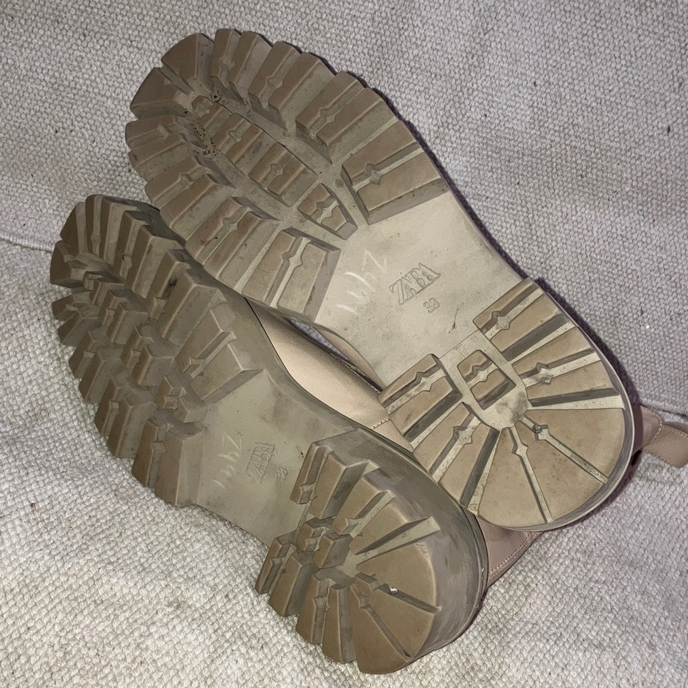 Zara Women’s size 38 dusty rose  Combat Boots - Picture 8 of 16